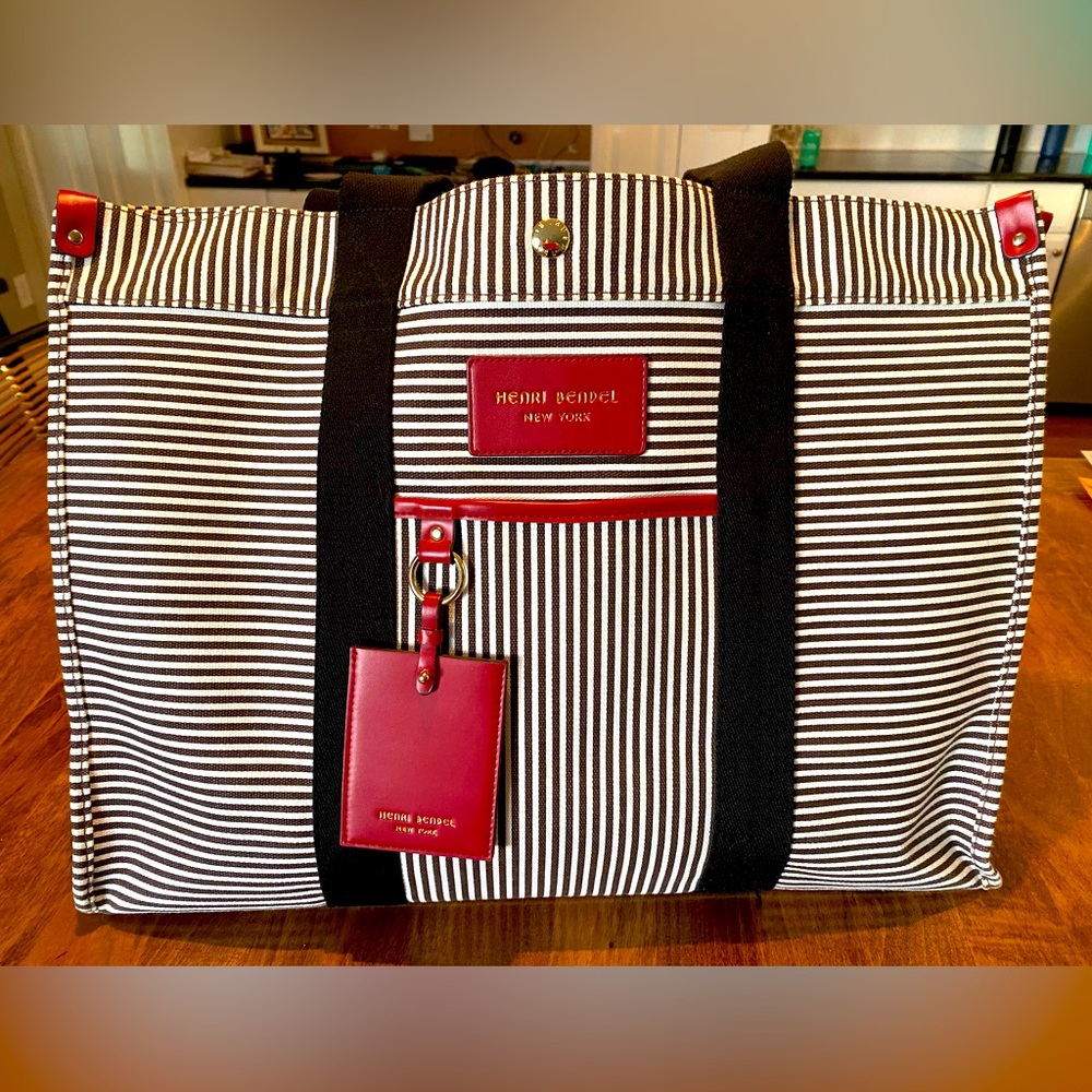 Henri Bendel fabric large tote